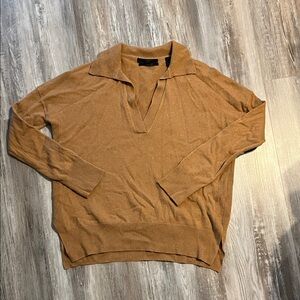 All Saints Women's V-Neck Sweater in Tan